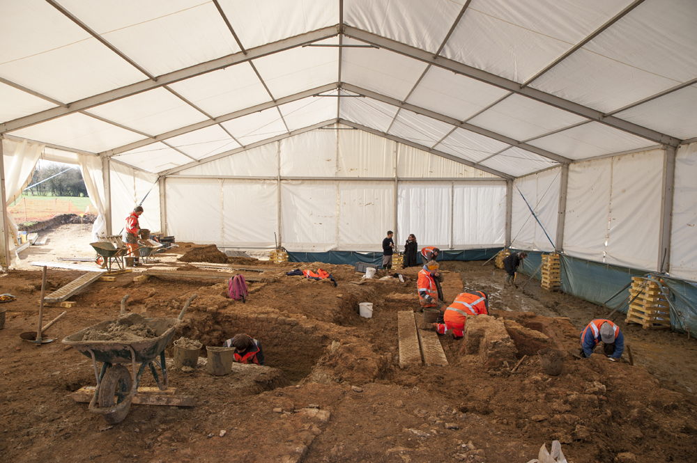 fouilles archéologiques à Warcq